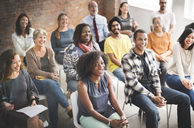 An audience at a learning event